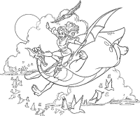 A coloring page of quest for camelot